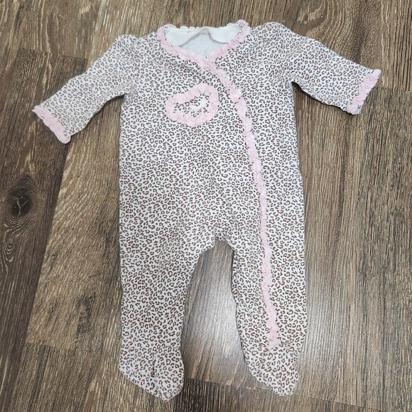 Lot of 5 baby girls sleep gowns and footed onesies 0 to 6 months - Picture 5 of 6